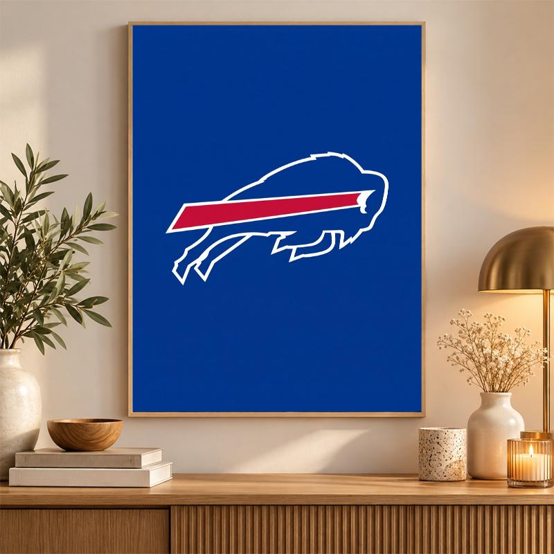 Buffalo Bills Diamond Painting Kit 5D Full Drill DIY Diamond Mosaic Wall Art Home Decor