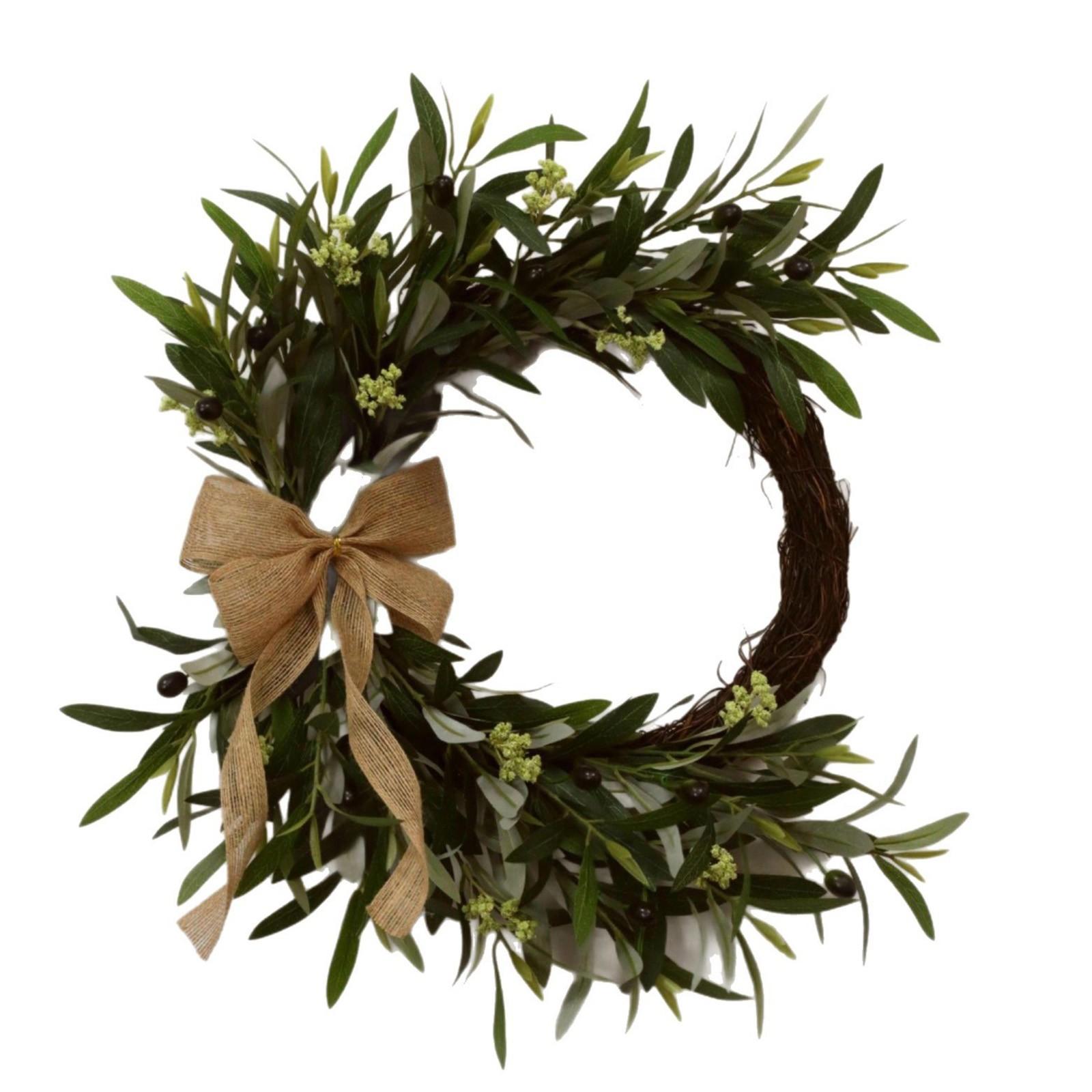 

Simulation Olive Wreath Home Decoration Front Door Wall Hanging One Size