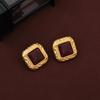 SHIXIN Vintage Red Black Resin Square Earring Women 2026 New 18K Gold Plated Stainless Steel Stud Earring Statement Jewelry Gift
