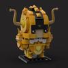 MOC-kompatible Bausteine, Kreative Quadratkopf-Serie, Saint Seiya, Sternzeichen Stier, Bauspielzeug für Jungen