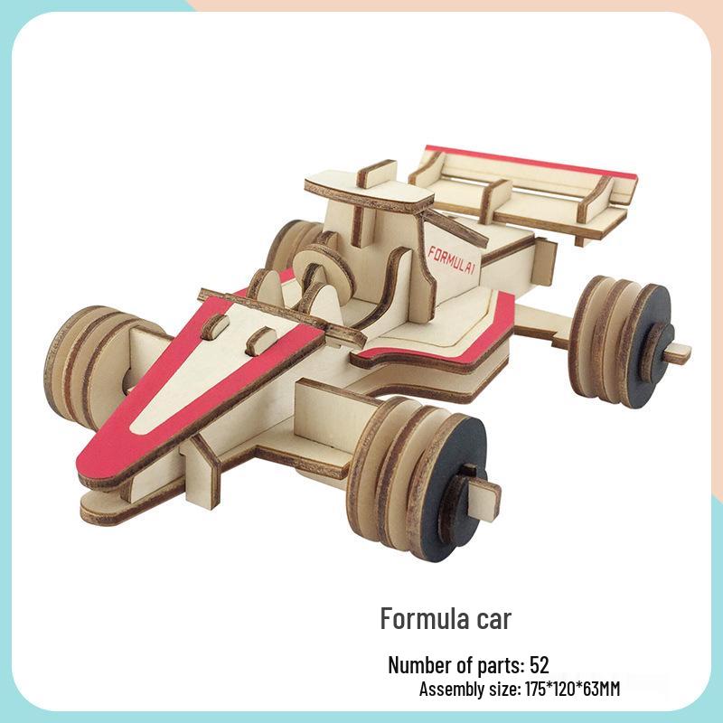 Wooden 3D Puzzle Car - Educational Handmade Toy for Kids