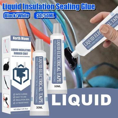 30/50ML Colla Isolante Nastro Elettrico Impermeabile Protezione UV Tubo Pasta Gomma Rapida Fissaggio Asciugatura Isolante Sigillante Colla