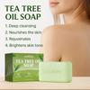 SAUVASINE Tea Tree Oil Soap 100g, Deep Cleansing, Oil Control & Acne Relief, Gentle Non-Drying, Natural Plant Essential Oil, Unisex Face & Body Soap