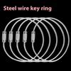 10/20/30pcs Multi Stainless Steel Keychain Kit Wire Rope Carabiner Camping Hiking Gadgets Outdoor Travel Backpack Carabiner Clip