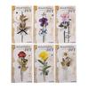 20 Pieces 3D Lifelike Dried Floral Stickers Vintage Botanical Patterns No-Residue For Album Gift Box Embellishment