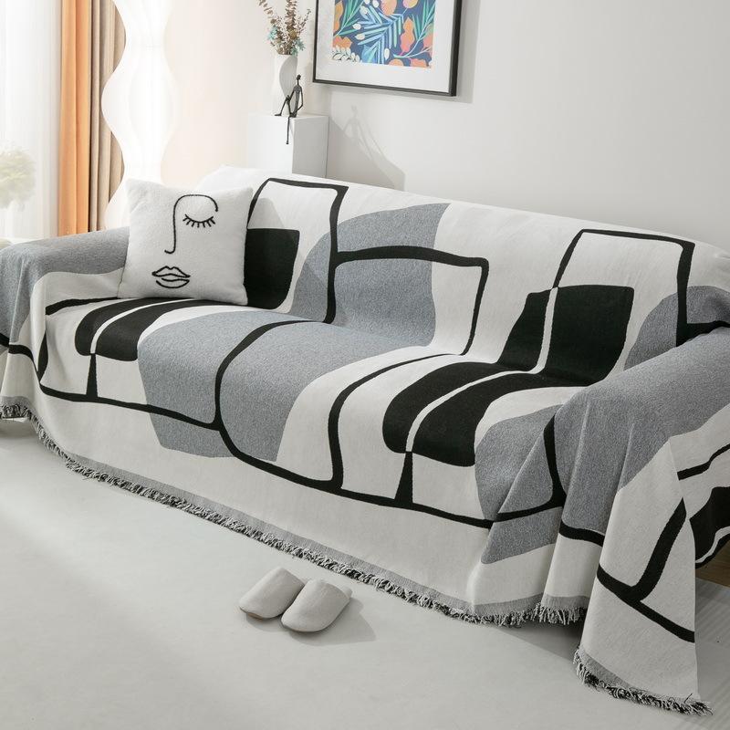 

Чехол для дивана из светлого шениллового полотенца, универсальный чехол для сиденья, устойчивый к царапинам, машинная стирка 180*230cm