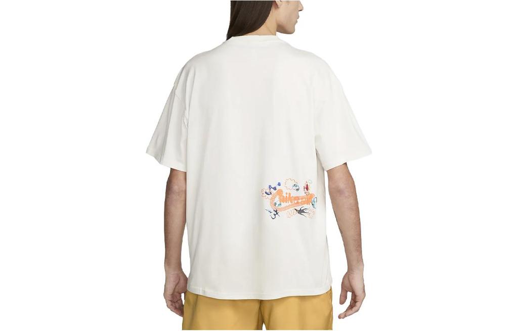 Nike T Shirts Men's White Crew Neck Moderate Straight Fit DZ2836-030