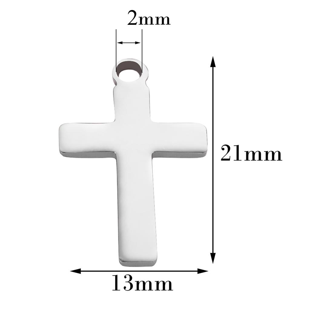 20pcs/lot Stainless Steel Cross Charms Pendants For Jewelry Making Christian Cross Jewelry Making Charms Connector Accessories