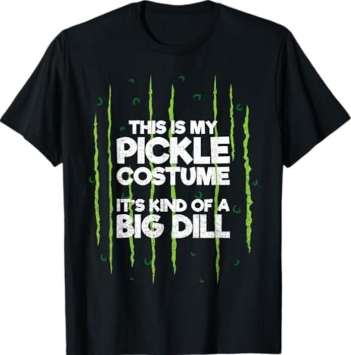 This Is My Pickle Costume Dill Halloween Food Lazy Costume T-Shirt L