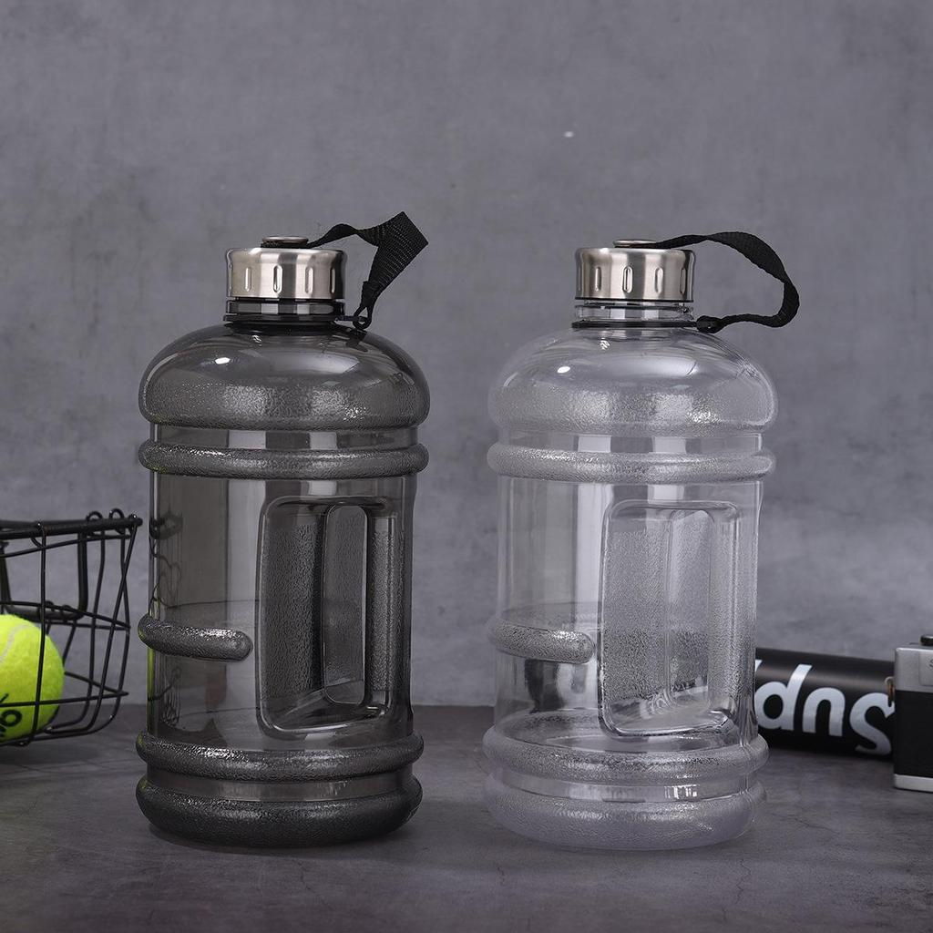 2.2L Durable Plastic Sports Water Bottle with Steel Lid - Drop-Resistant and Portable for Outdoor Use