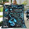 To My Daughter Plush Butterfly Quilt Blanket,Flannel Blanket Throw Blanket for Living Room Bedroom Bed Sofa Gift for Daughter