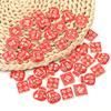 5pcs Alloy Enamel New Year Charms Red Chinese Style New Year Wishing Words Pendants For Jewelry Making DIY Spring Festival Gift