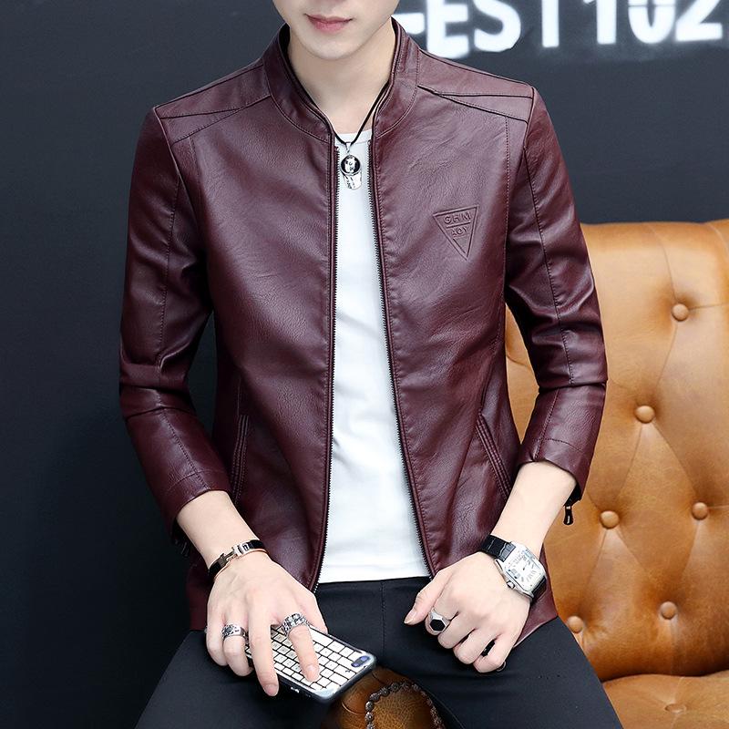 2025 Spring/Autumn Men's Trendy Leather Jacket - Stylish Youth Streetwear