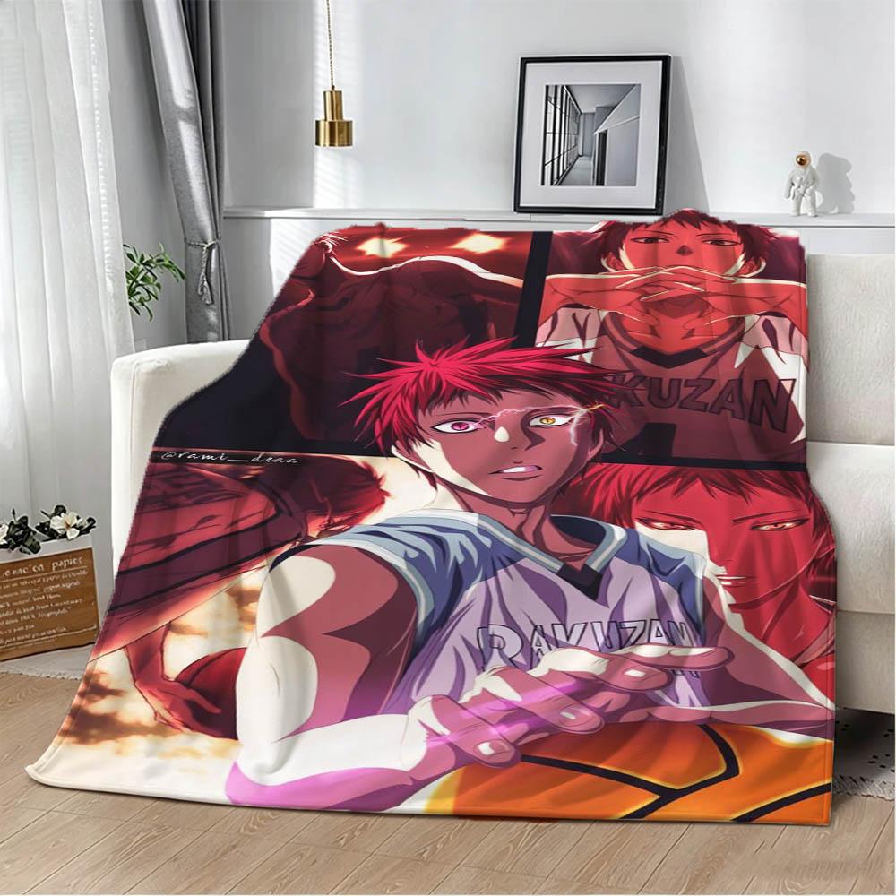 New K-Kuroko No B-Basket Cartoon Game 3D Flannel Blanket Soft Throw Blanket Art For Home Decor Bedroom Bed Sofa Picnic Fans Gift