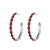 Fashion Bohemian Western Style Big Statement Round Hoop Earrings For Women Blue Red Black Beads Wrap Boho Beach Vacation Zircon