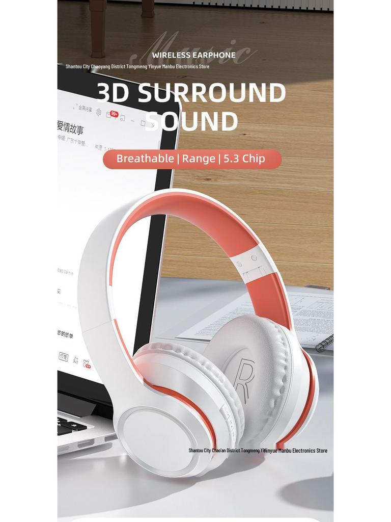 B20 Active Noise Cancelling Over-Ear Headphones, High-End Bass, Wireless Bluetooth, Long Battery Life, ANC Stereo, Gaming Headset.