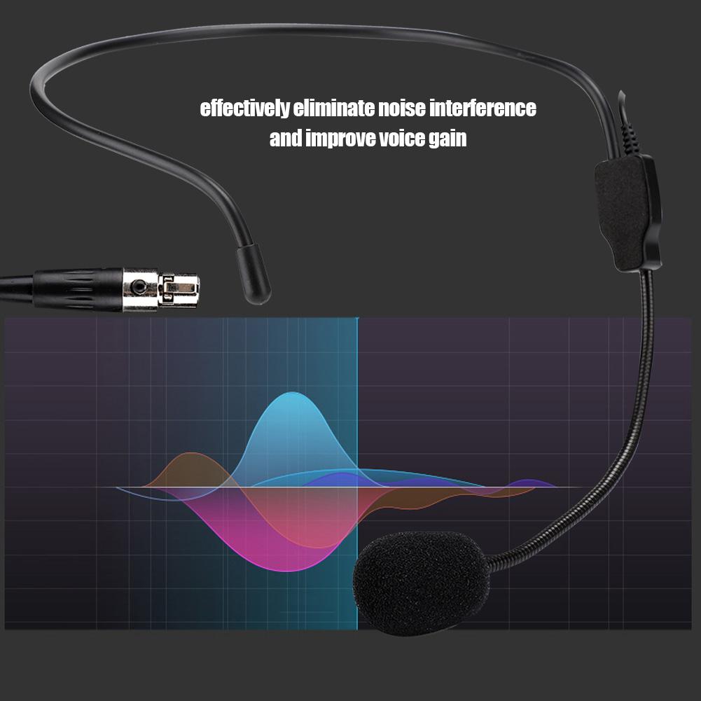 Mini XLR 3 Pins TA3F Plug Professional Wireless Head Wear Mic Headset Microphone