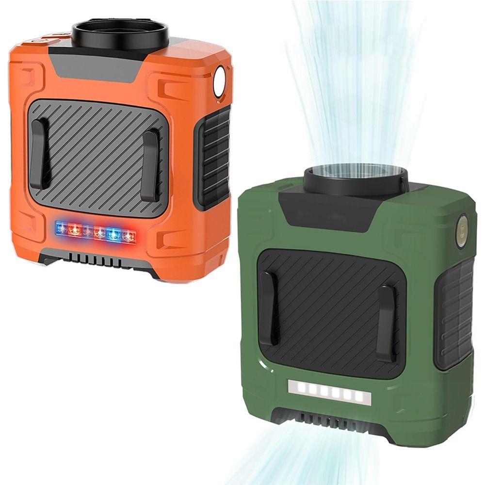 10000mah Portable Waist Fan 3 Speeds Waist Hanging Fan Outdoor Fan with Flashlight  Hiking
