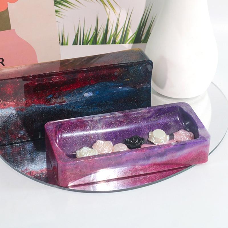 DIY Storage Tray Mold Jewelry Organizer Resin Mould for DIY Craft Trinket Dish