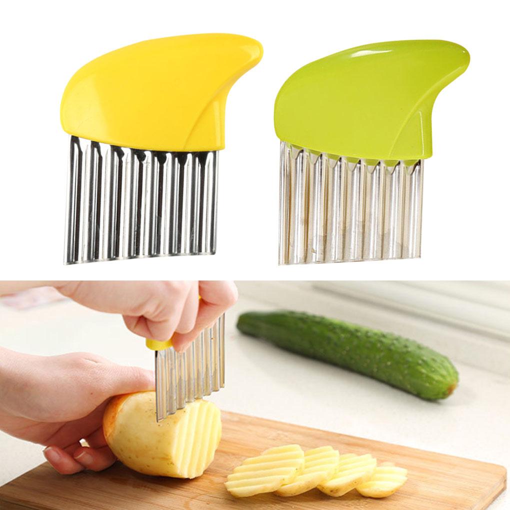 French Fries Cutter Vegetable Potato Chips Making Wavy Edged Fruit Slicer Kitchen Tool