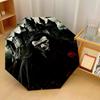 Dracula Windproof Auto 8 Rib Folding Umbrella Portable Outdoor Parasol