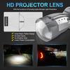 MAXGTRS 200W Auto LED Lens H4 Headlight for Cars High Beam Low Beam Projector Turbo Fan 6000k White Color Lighting