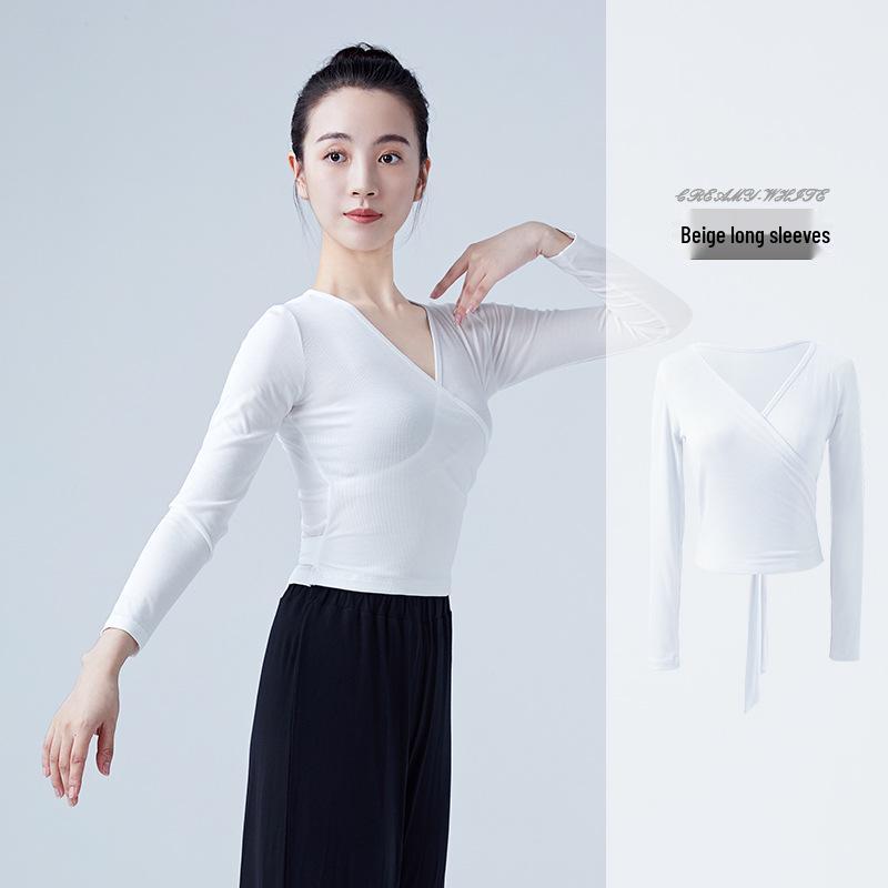 Eleganter Strick-Crossover-Cardigan für Erwachsene, Ballettkleid für den Herbst - Klassischer chinesischer Tanzstil