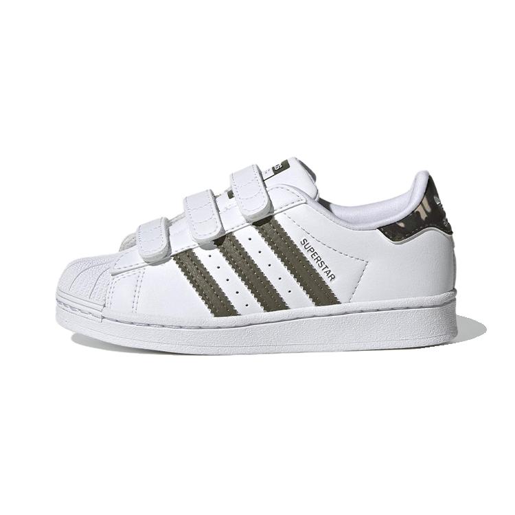 

Adidas Originals SUPERSTAR Cushioning, Wear Resistant Low top Skateboard Shoes White Green Children Aged 3 7 Years Old HQ4285 31