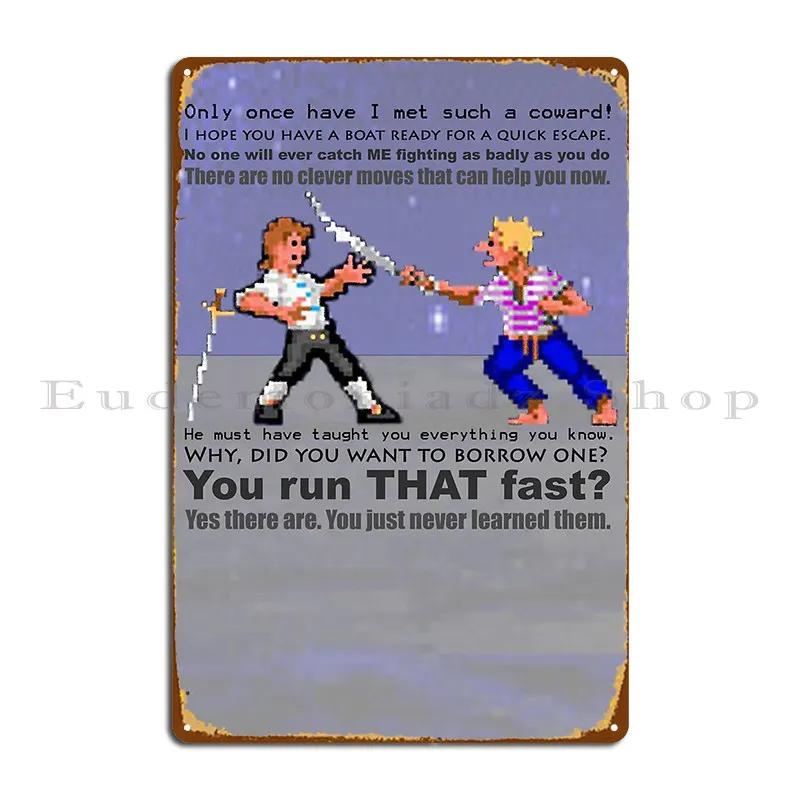 Sword Fight Kjen Metal Signs Cinema Decoration Cinema Garage Custom Tin Sign Poster