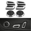 6Pcs Seat Adjustment Button Switch Cover Knob For A3 For A4 For A5 For A6 For A7 For Q3 For Q5 For Q7 Car Interior Trim