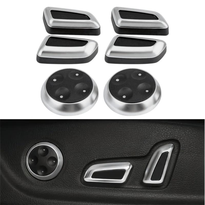 6Pcs Seat Adjustment Button Switch Cover Knob For A3 For A4 For A5 For A6 For A7 For Q3 For Q5 For Q7 Car Interior Trim