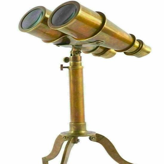 

Бінокулярний штатив ручної роботи ZH Морський настільний морський подарунок 45,72 см Декоративна підставка для столу