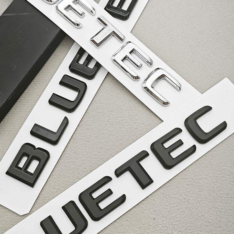 3D ABS Car Letters Logo BLUETEC Badge Emblem Sticker Decals For Mercedes Benz C E S CLS Class W205 W213 W222 X253 V167 X167 W463