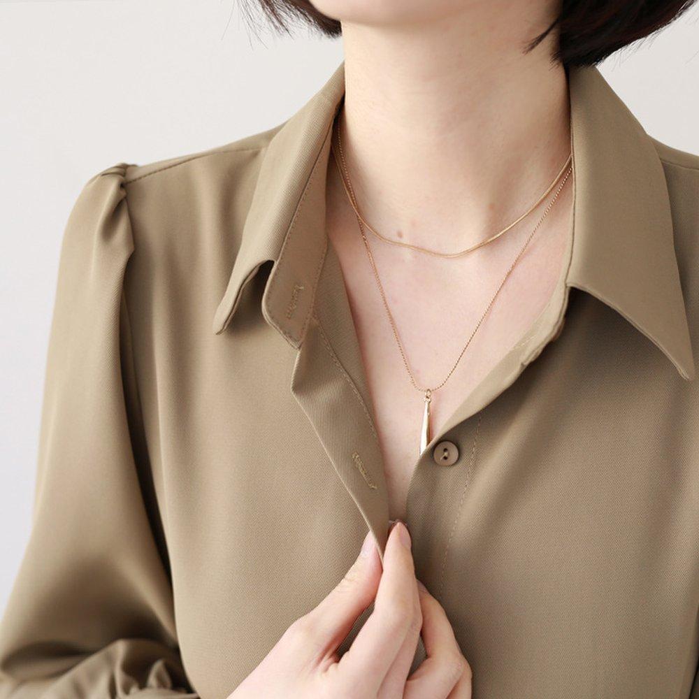 Two-line fashion necklace Jne102