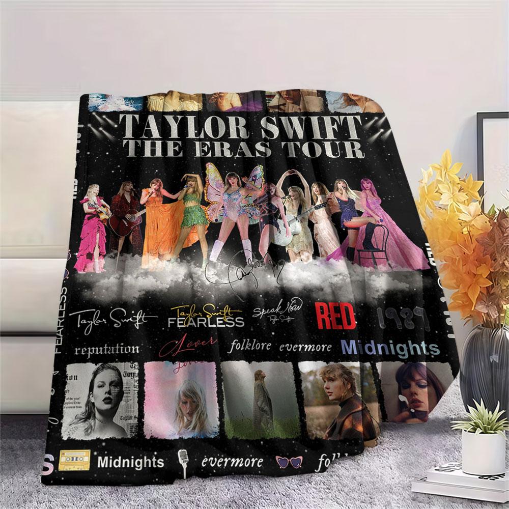 Taylor Swift printing Flannel Blanket Bedroom Sofa Camping Warm blanket Gifts for family and friends-MJ011