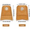 2Pcs Leather Coin Thimble Soft Artificial Sheepskin Needlework Finger Cover Tip Quilting Thimble Sleeve Handmade Sewing Tools