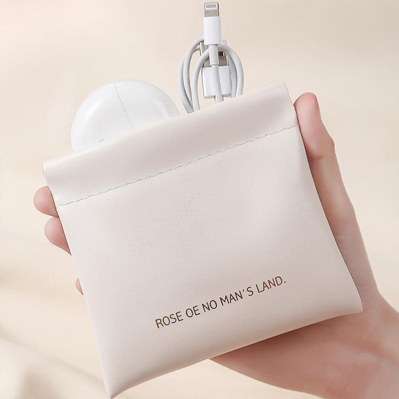Portable Lipstick and Charger Pouch: Compact, Automatic Closure, Multi-Use Storage Bag