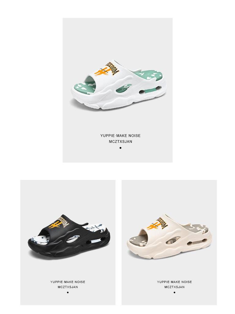 Par Sandaler med tjock sula och höjdökning, Halkfria EVA-flip-flops för inomhusbruk och stranden.