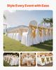 30 Pcs White Chair Covers, Polyester Spandex Chair Cover, Stretch Slipcovers for Wedding Party Dining Banquet Flat-Front Chair Covers, Fits Chair