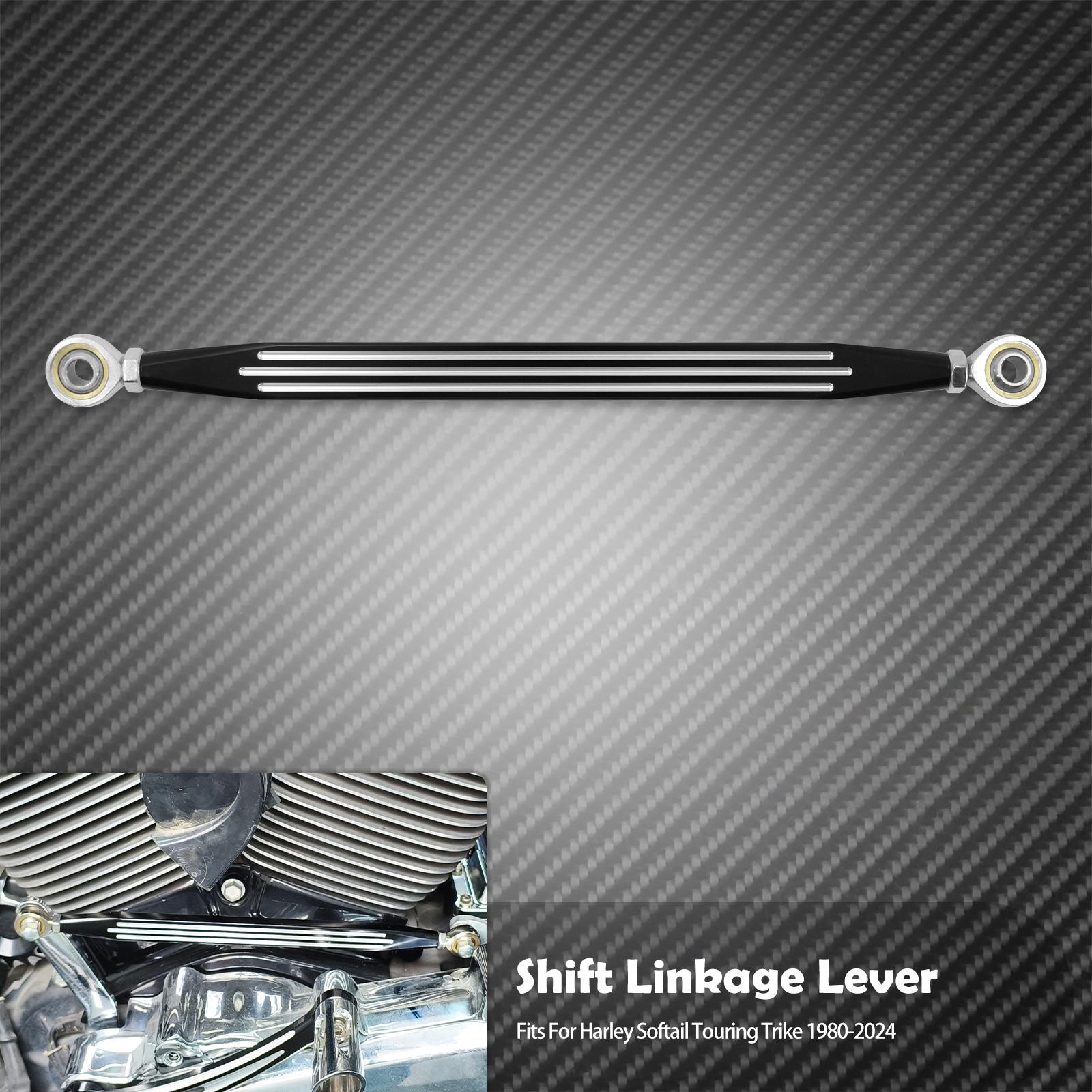 Motorcycle Gear Shift Lever Aluminum Linkage For Harley Touring Electra Road Glide Road King FLHX Softail Fat Boy FLHC 1980-2024 Black Shift Linkage