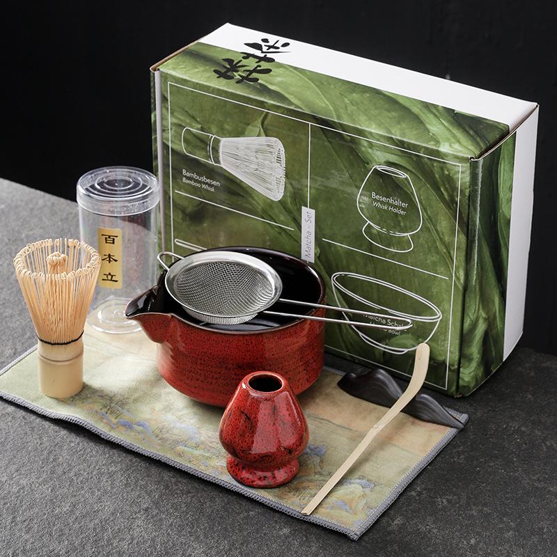 

7PCS Japanese Matcha Set Safe Bamboo Whisk Teaspoon Tea Sets Indoor Beverage Shop Tea-making Tools Accessories
