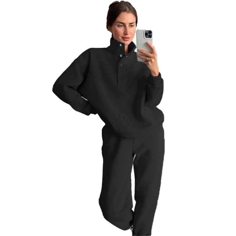 Женские повседневные свободные однотонные толстовки с капюшоном — фото 12