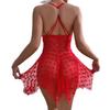 Sexy underwear, plus size fashion pajamas, front open chest, split mesh slip dress, love mood fun suit