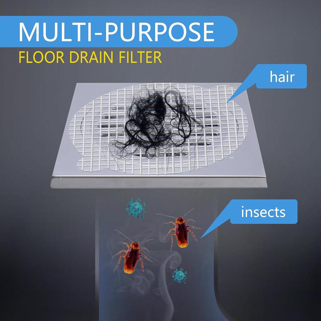 Disposable Floor Drain Sticker Bathroom Hair Catcher Stopper Shower Drain Cover Anti-blocking Filter Kitchen Sink Strainer 60pcs