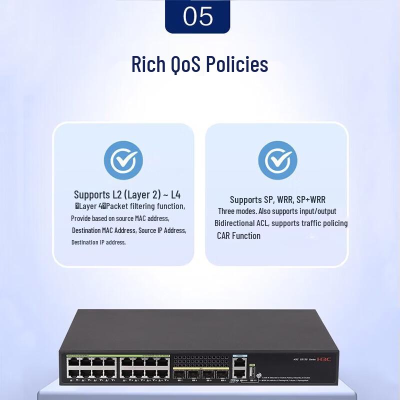 H3C S5135S-16FP4S-EI 16-Port Gigabit PoE+ Managed Switch