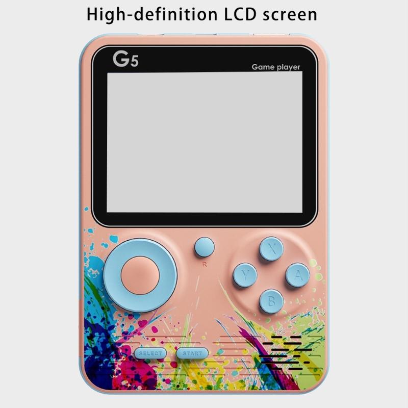 Portable Handheld Game Console Build In 500 Classical Game Rechargeable Battery Small Design for Kids Adults Travel