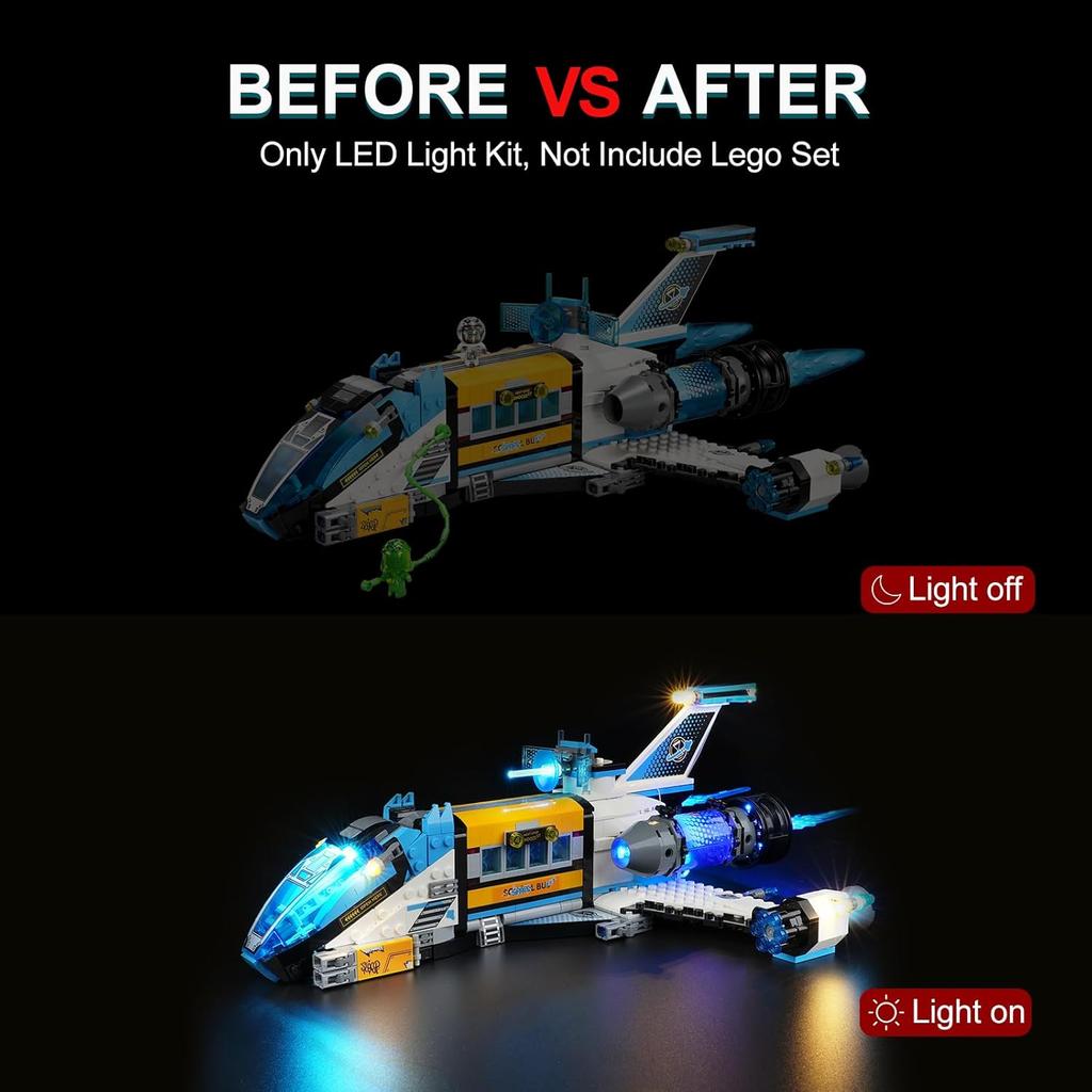 LED Light Kit for Lego DREAMZzz Mr. Oz’s Spacebus 71460 Building Set, Creative Lighting kit Compatible with Lego 71460 (Lights Only, No Lego Set)