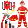 Uniforme de pompier pour enfants Halloween Sam Pompier Costume de rôle Vêtements de travail Costume Garçon Enfant Costume Cosplay Costume de Fête Cadeau