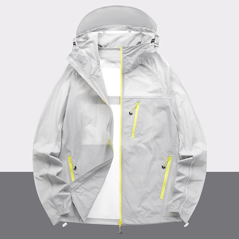 UPF50 Lightweight Hooded Sun Protection Jacket Men Women Outdoor Activities Breathable Windbreaker