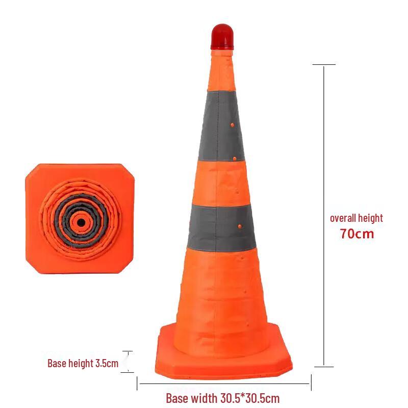 Snowy Eagle LED Retractable Warning Cone with Top Light